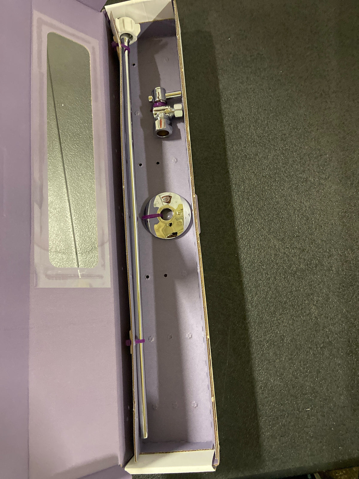 Jaclo 621-2-72-SN Quarter Turn Angle Pattern 5/8" O.D. Compression x 3/8" O.D. Toilet Supply Kit Contempo Lever Handle, 20" Supply Tube, Escutcheon - Satin Nickel