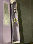 Jaclo 621-2-72-SN Quarter Turn Angle Pattern 5/8" O.D. Compression x 3/8" O.D. Toilet Supply Kit Contempo Lever Handle, 20" Supply Tube, Escutcheon - Satin Nickel