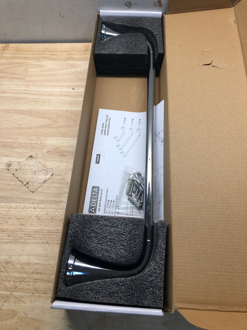 Delta 73318 Kayra 18" Wall Mounted Towel Bar - Chrome