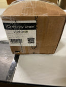 Infinity Drain LTD5-2I SB 5" x 5" LTD 5 Center Drain Kit with Cast Iron Drain Body, 2" Outlet - Satin Bronze