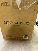 Minka Lavery 5681-923 Barwell 12" Tall Bathroom Sconce with Clear Glass Shade - Oxidized Aged Brass
