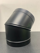DuraVent 8DBK-E45 8" Inner Diameter - DuraBlack Stove Pipe - Single Wall - 45 Degree Elbow - Black