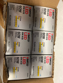 Satco S12414-8 8 Watt LED A19; Clear; Medium Base; 2700K; 90 CRI; 120 Volt; 800L Lumens; Dimmable; 15000 Hours Rated; 6 Pack