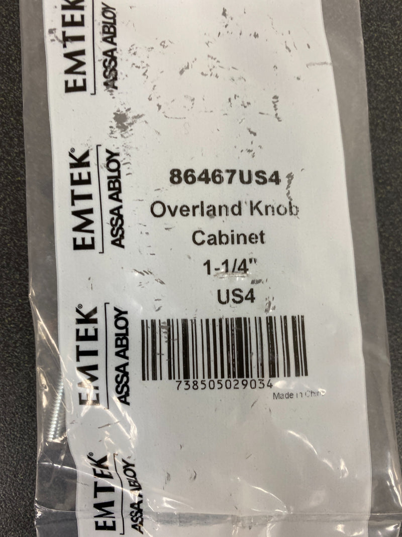 Emtek 86467US4 Transitional Heritage 1-1/4 Inch Mushroom Cabinet Knob - Satin Brass