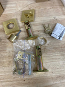 Emtek 8469-US4 Satin Brass Square Deadbolt, Key Lock