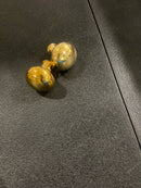 Baldwin 5000031MR Pair of Estate Knobs without Rosettes Locking/Latching Mechanism Purchased Separately - Non-Lacquered Brass