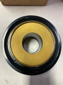 Infinity Drain RQD 5-2A PG 5" Round RQD 5 Center Drain Complete Kit with Squares Pattern Decorative Plate with ABS Drain Body, 2" Outlet - Polished Gold