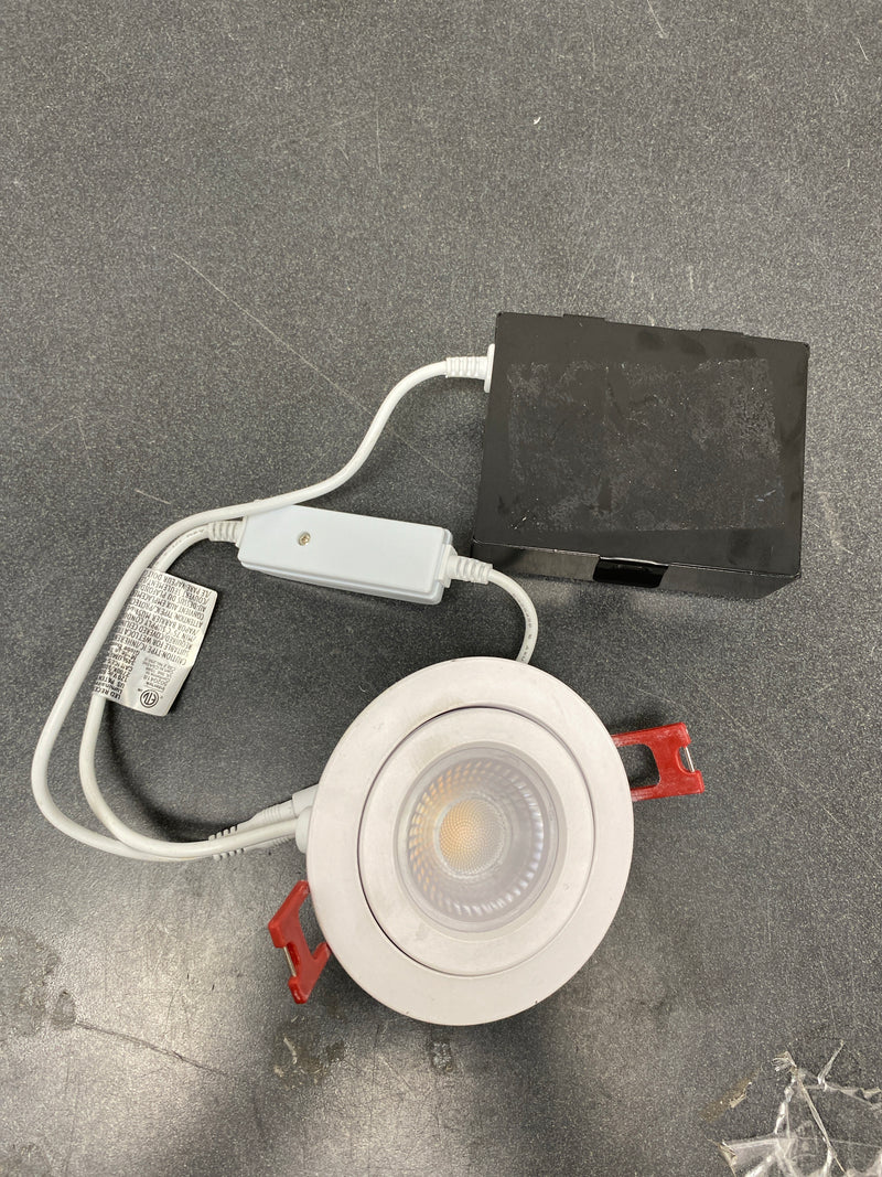 Commercial electric 91916 Ultra Spot Integrated LED 3 in Round Adj Color Temp Canless Recessed Light for Kitchen Bath Living rooms, White