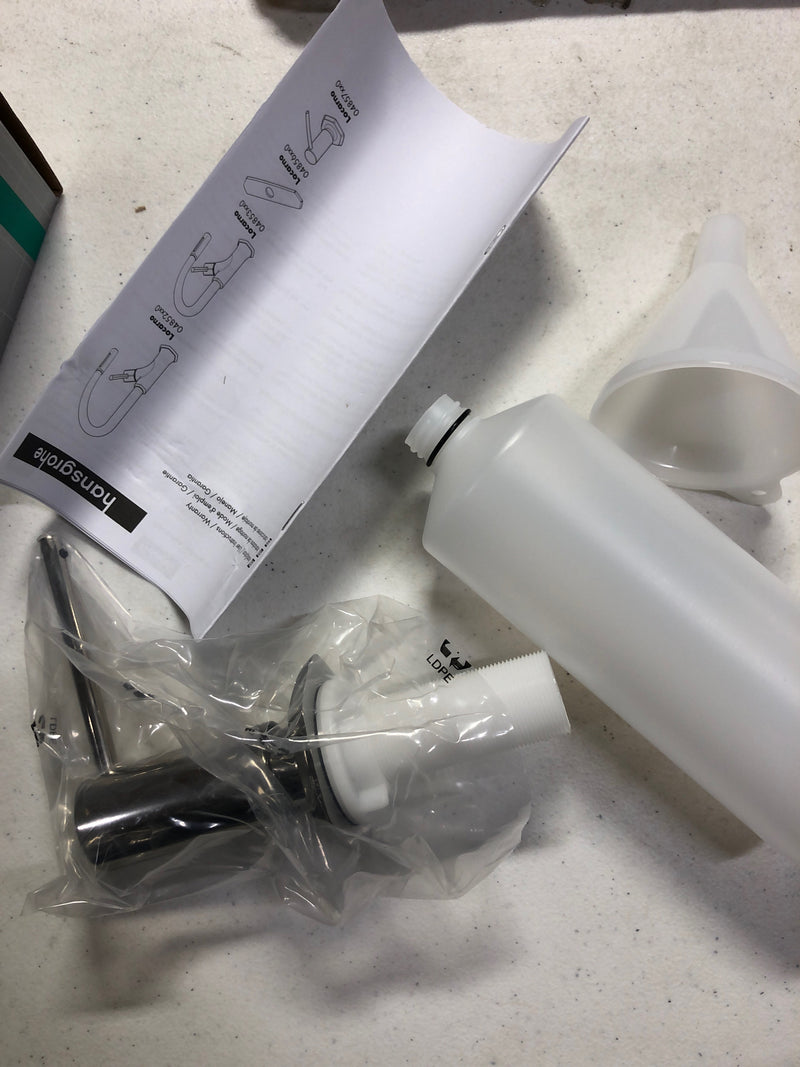 hansgrohe 3-inch Bath and Kitchen Sink Soap Dispenser Transitional in Polished Nickel, 04857830