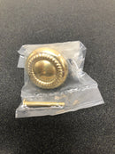 Alno A812-38-PB/NL Rope 1-1/2 Inch Mushroom Cabinet Knob - Unlacquered Brass