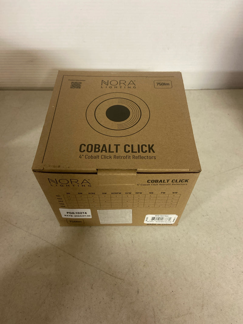 Nora Lighting NLCBC2-45230WW/ALE4EM Cobalt 4" Integrated LED Baffle Recessed Trim - White