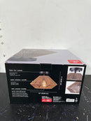 Globe electric 66000004 13 in. 1-Light Matte Black Semi-Flush Mount Ceiling Light with Natural Twine Shade, Ceiling Light Fixture, E26 Base