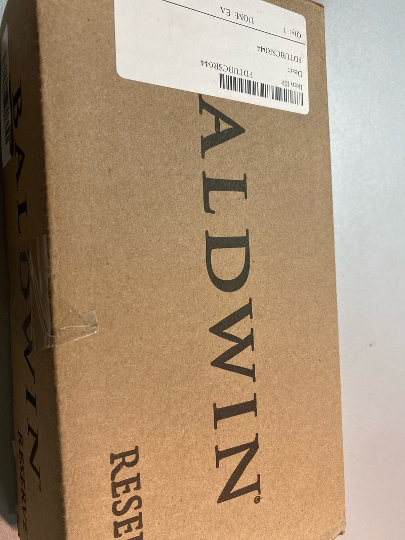 Baldwin FDTUBCSR044 Tube Non-Turning Two-Sided Through-Door Dummy Door Lever Set from the Reserve Collection - Satin Brass