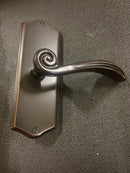 Emtek 8010US10B 7-1/8" Height Colonial Sideplate Classic Brass Passage Entry Set - Oil Rubbed Bronze Elan Lever