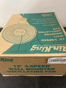 Air King 9012 Commercial Grade Oscillating Wall Mount Fan, 12-Inch , White