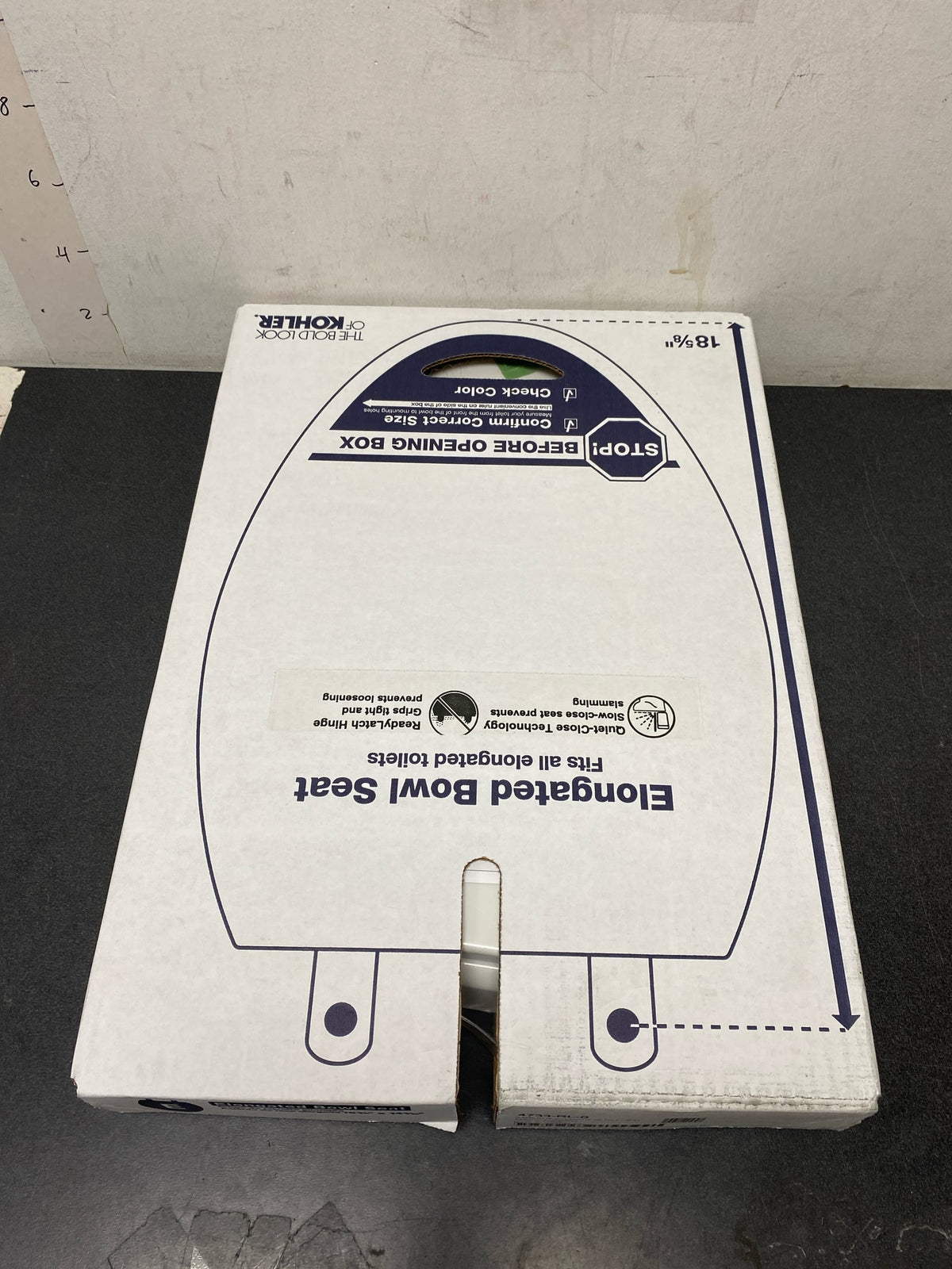 Kohler K-4733-RL-0 Glenbury Elongated Closed-Front Toilet Seat with Soft Close and Quick Release - White