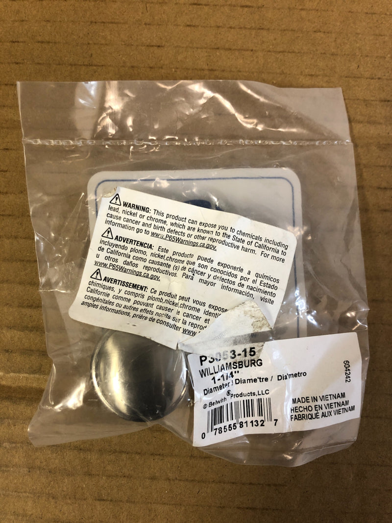 Hickory Hardware Williamsburg 1-1/4 Inch Mushroom Cabinet Knob