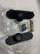 Emtek 8816US19 Delaware Series Privacy Entry Set with 9 Inch Tall Backplate From the American Classic Collection - Flat Black