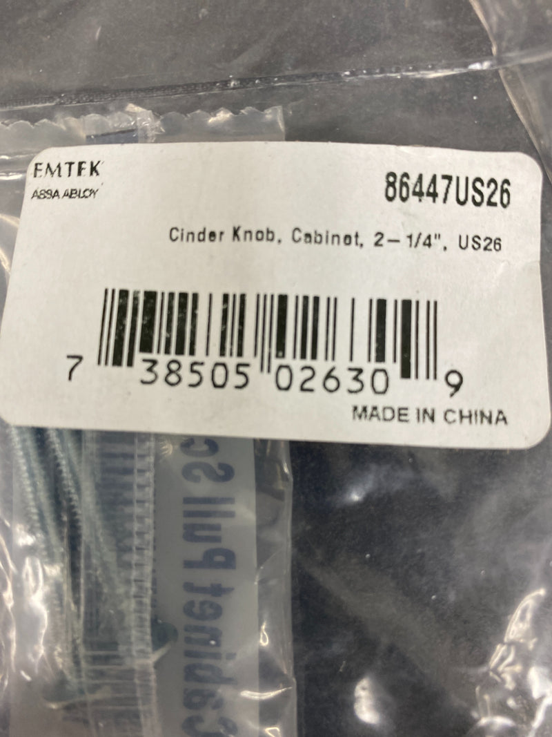 Emtek 86447US26 Cinder 2-1/4 Inch Rectangular Cabinet Knob - Polished Chrome