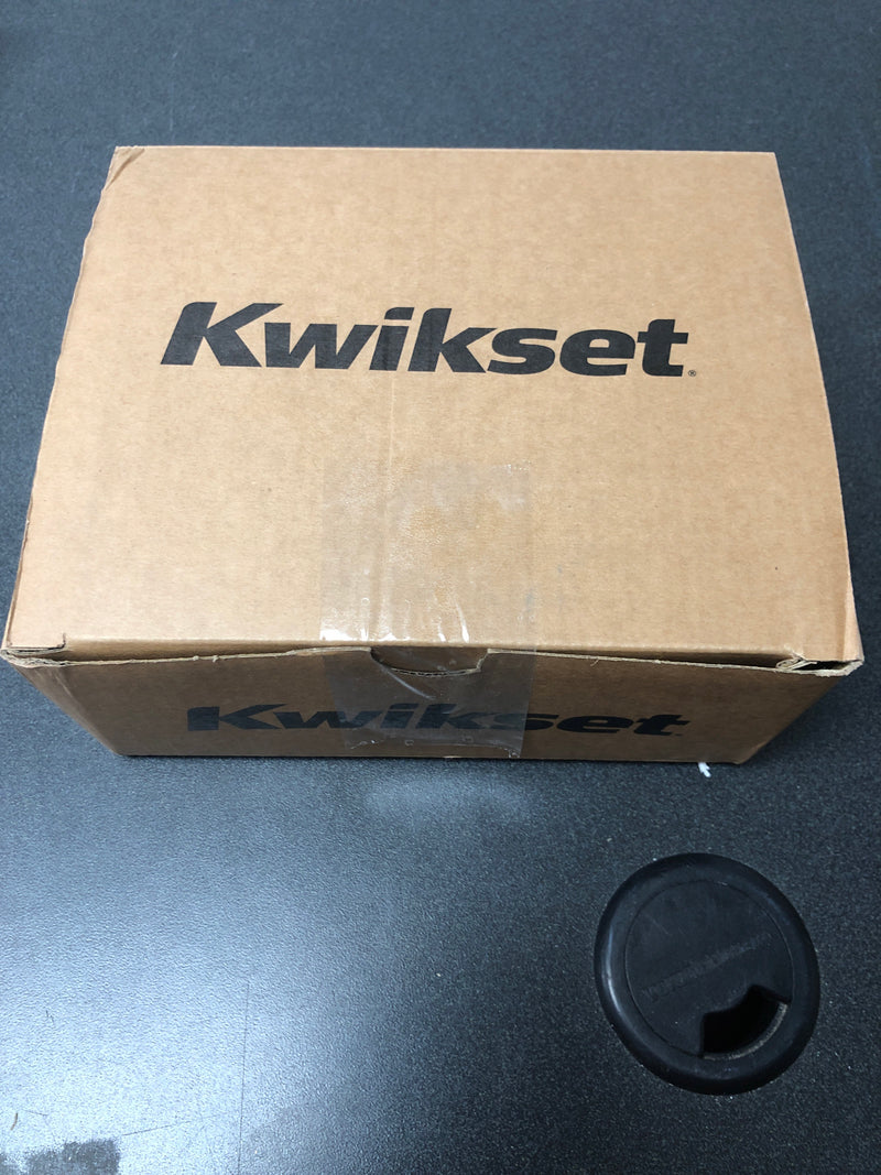 Kwikset 740MILRDT-26DS Milan Single Cylinder Keyed Entry Door Lever Set with Round Rose and SmartKey - Satin Chrome