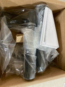 Emtek 5007US19 5 Inch Long Stretto Rectangular Dummy Sideplate Entry Set from the Brass Modern Collection - Flat Black