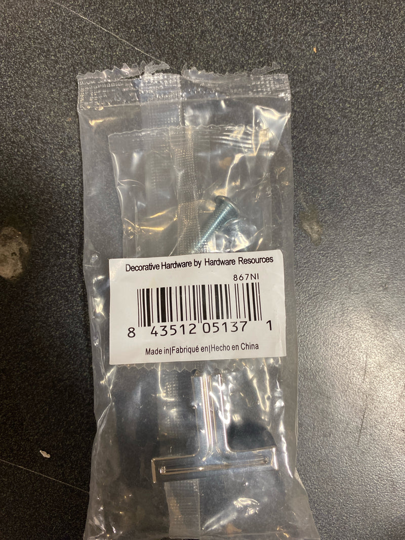 Jeffrey Alexander 867NI Anwick 1-3/8" Wide Modern Linear "T" Bar Cabinet / Drawer Knob - Polished Nickel