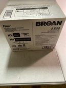Broan AE50 InVent Series 50 CFM 0.5 Sone Ceiling Mounted HVI Certified Bath Fan - White