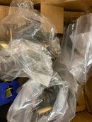 EMTEK Disk Rosette Privacy Set with Matching Finish Stuttgart Lever - Choice of Left/Right Handing and 7 Finishes - 5209STURHUS19 - Right Handed (RH) - Flat Black (US19)