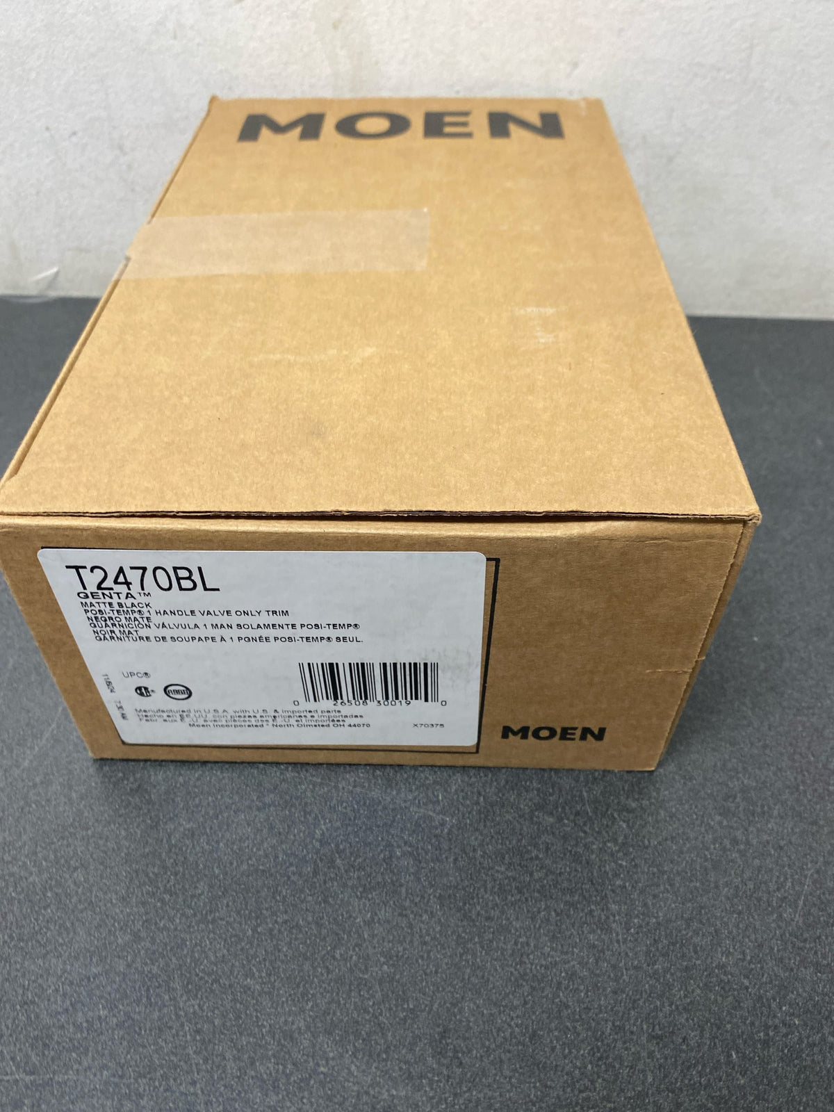 Moen T2470BL Genta LX PosiTemp 3-Function Transfer Shower Trim Kit, Valve Required, Matte Black
