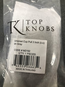 Top Knobs M2192 Somerset 3 Inch Center to Center Cup Cabinet Pull - Ash Gray