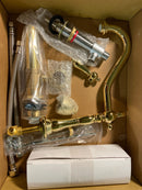 Signature Hardware 434670 Victorian Widespread Bathroom Faucet with Metal Lever Handles and Pop-Up Drain Assembly