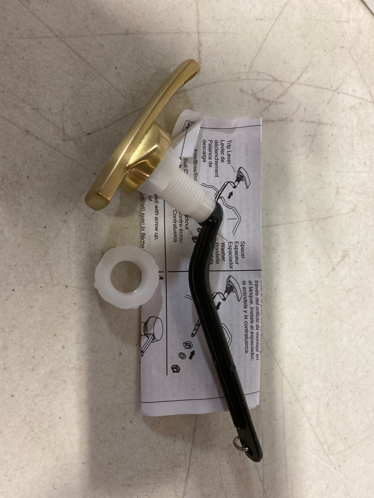 Kohler K-9379-2MB Highline Left or Right Hand Toilet Lever - Vibrant Brushed Moderne Brass