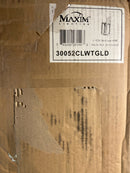 Maxim Lighting 30052CLWTGLD I Neoclass Collection 16 Inch One Light Outdoor Wall Sconce I White & Gold Finish I Modern Contemporary Light Fixture I