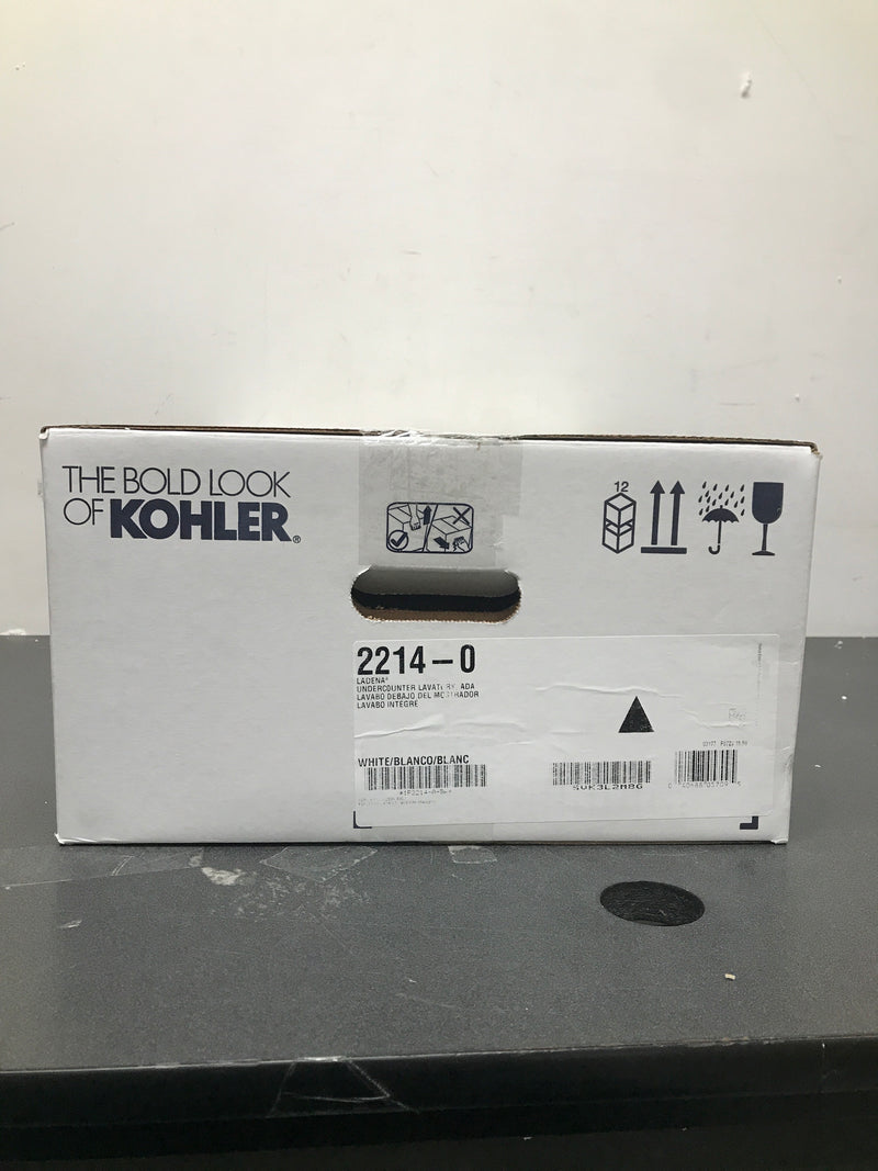 Kohler K-2214-0 White Ladena 20-7/8" x 14-3/8" x 8-1/8" Undermount Bathroom Sink with Overflow