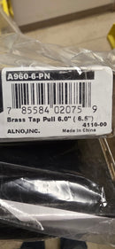 Alno A960-6 Tab 6" Center To Center Rectangular Linear Solid Brass Surface Mount Cabinet