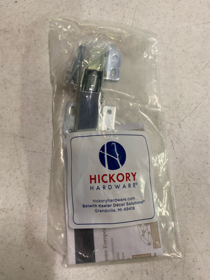 Hickory hardware P6992-C 3 in. x 1-3/10 in. Bright Nickel Euro Full Overlay 90 Degree Frameless Hinge