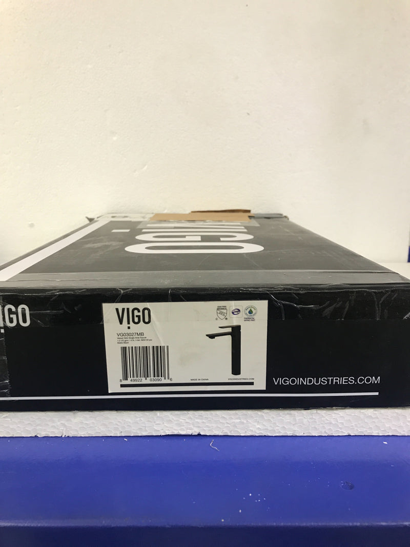 VIGO Norfolk Matte Black 1-handle Vessel WaterSense Bathroom Sink Faucet