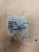 Amerock Traditional Classics 1-1/8 in. (29 mm) Clear Glass/Golden Champagne Geometric Cabinet Knob