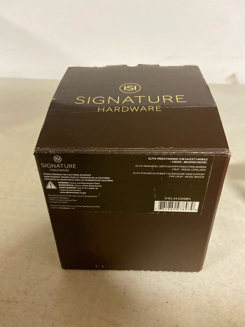 Signature Hardware SHEL441009BN Cross Handles for Elita Freestanding Tub Faucet - Brushed Nickel