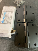 Deltana 3-1/2 x 3-1/2 Plain Bearing 5/8" Radius Corner Full Mortise Hinge - Pair - Oil Rubbed Bronze