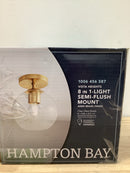 Hampton bay HD-1871AGB-I Vista Heights 8 in. 1-Light Aged Brass Semi Flush Mount Ceiling Light