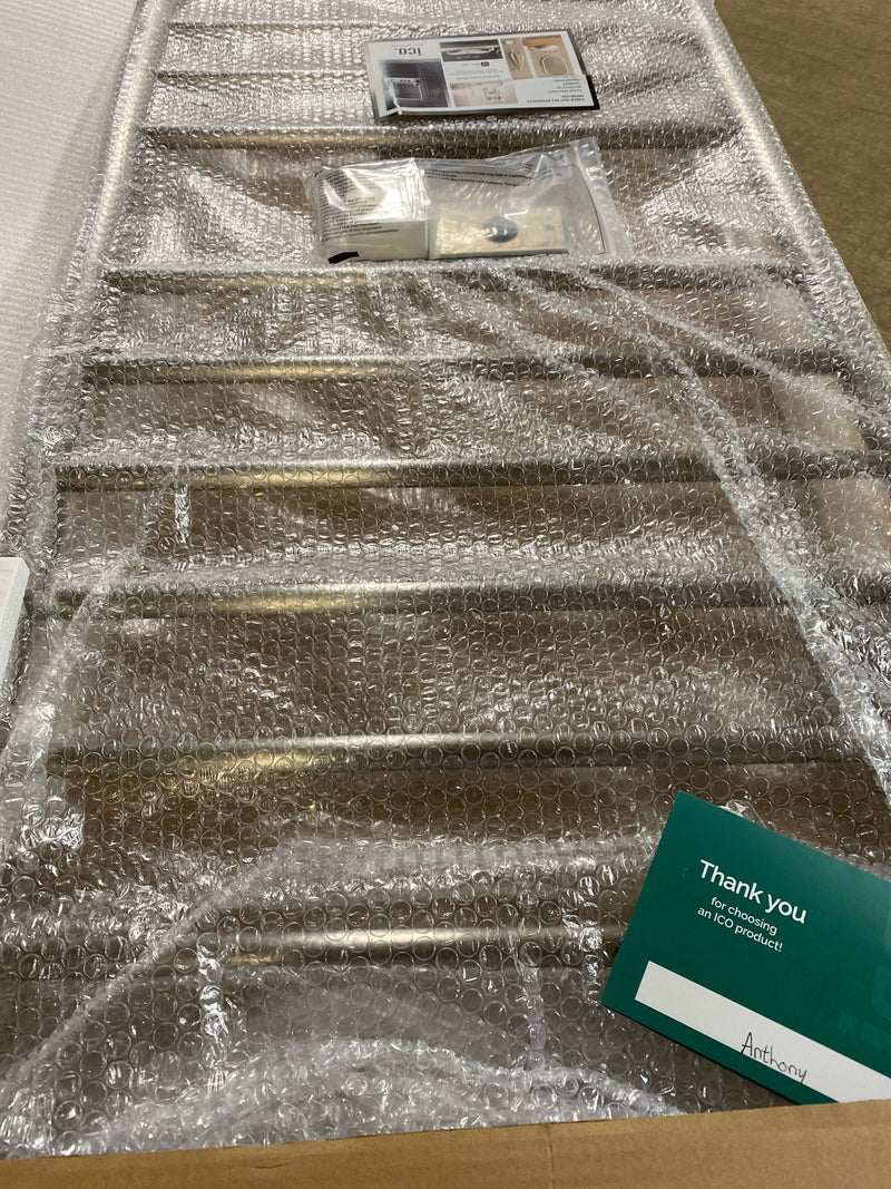 ICO Bath K4054W Kontour 24" W x 60" H 110 V Hardwired Stainless Steel Towel Warmer - Brushed Nickel