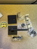 Kwikset 973HFLSQT-514 Halifax Lever Non-Turning Dummy Interior Pack with Square Rose for Handlesets - Matte Black