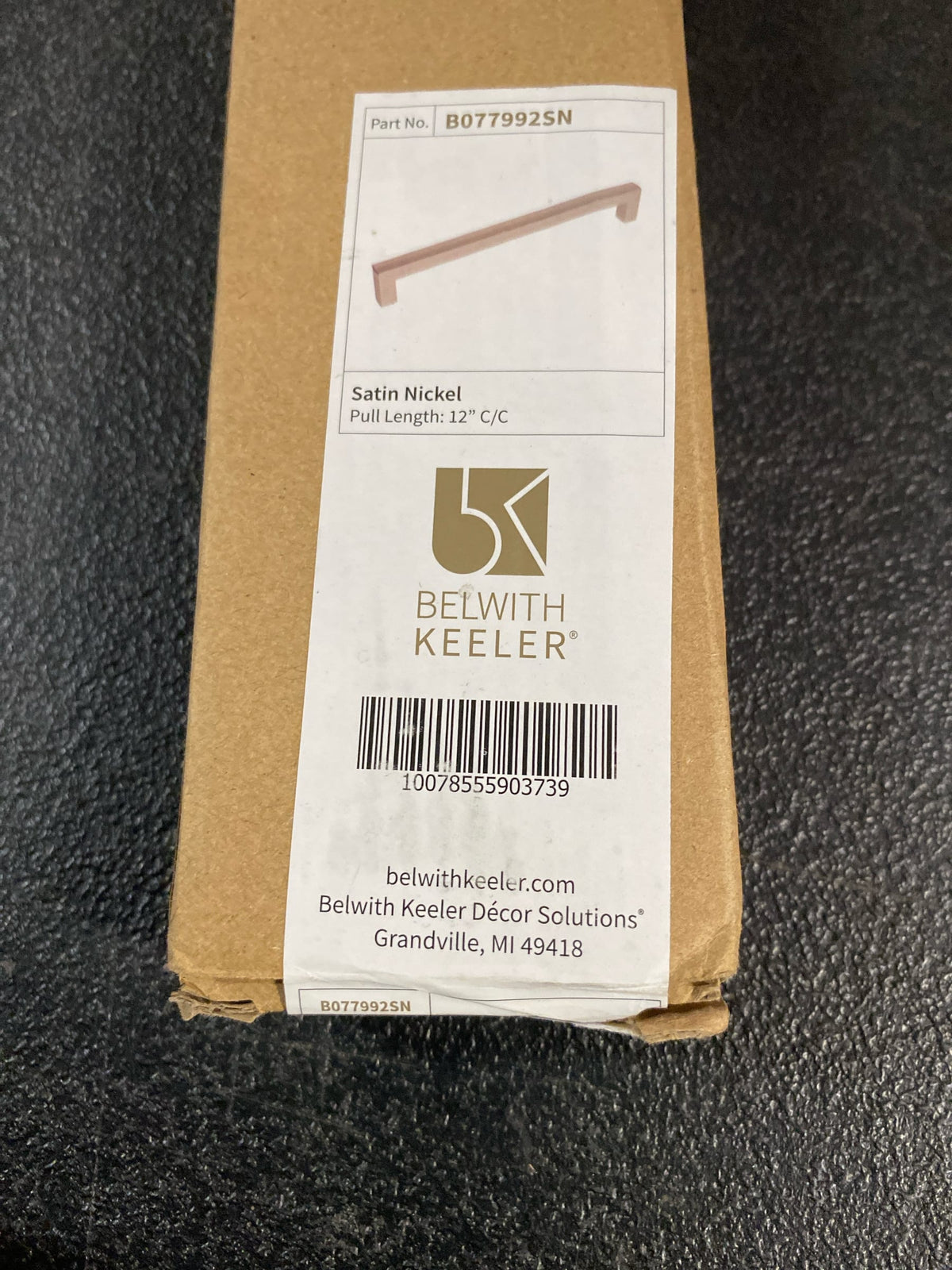Belwith-Keeler B077992SN Coventry Collection Appliance Pull 12 Inch Center to Center Satin Nickel Finish