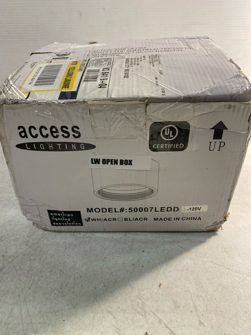 Access Lighting - HI Access 50007LEDD-WH/ACR Transitional LED Flush Mount from Reel Collection in White Finish