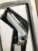 Oukaning HG-HCXLST-3563 35.4 in. 1-Light Black Modern Geometric Dimmable Selectable LED Semi-Flush Mount Ceiling Light with Remote