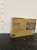 Commercial electric EXBLEDRG120277 14-Watt Equivalent 120-Volt to 277-Volt Integrated LED Black Exit Sign with Ni-Cad 4.8-Volt