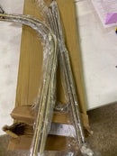 Kingston Brass ABT1040-3 Vintage End Mount Rectangular Shower Riser with Enclosure, Antique Brass