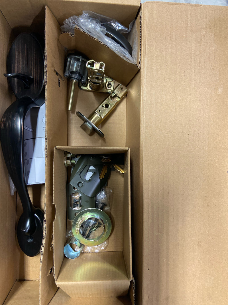 Kwikset 800CELIP-11PS.STRKP Chelsea Sectional Single Cylinder Keyed Entry Exterior Pack Handleset with SmartKey - Venetian Bronze