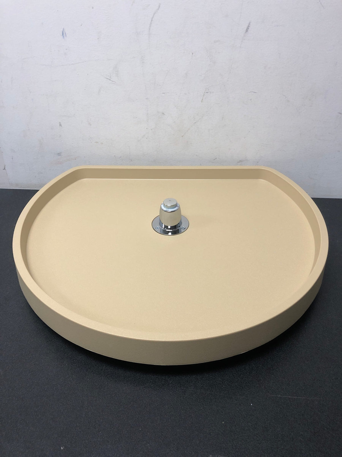 Rev-A-Shelf 6221-22-15-52 Classic Plastic 1-Shelf 22" D-Shaped Lazy Susan for Corner Wall Cabinets - Almond